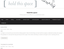Tablet Screenshot of holdthisspace.org.au